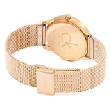 Calvin Klein Minimal White Dial Rose Gold Mesh Bracelet Watch for Women - K3M22626 Buy Now By Calvin Klein