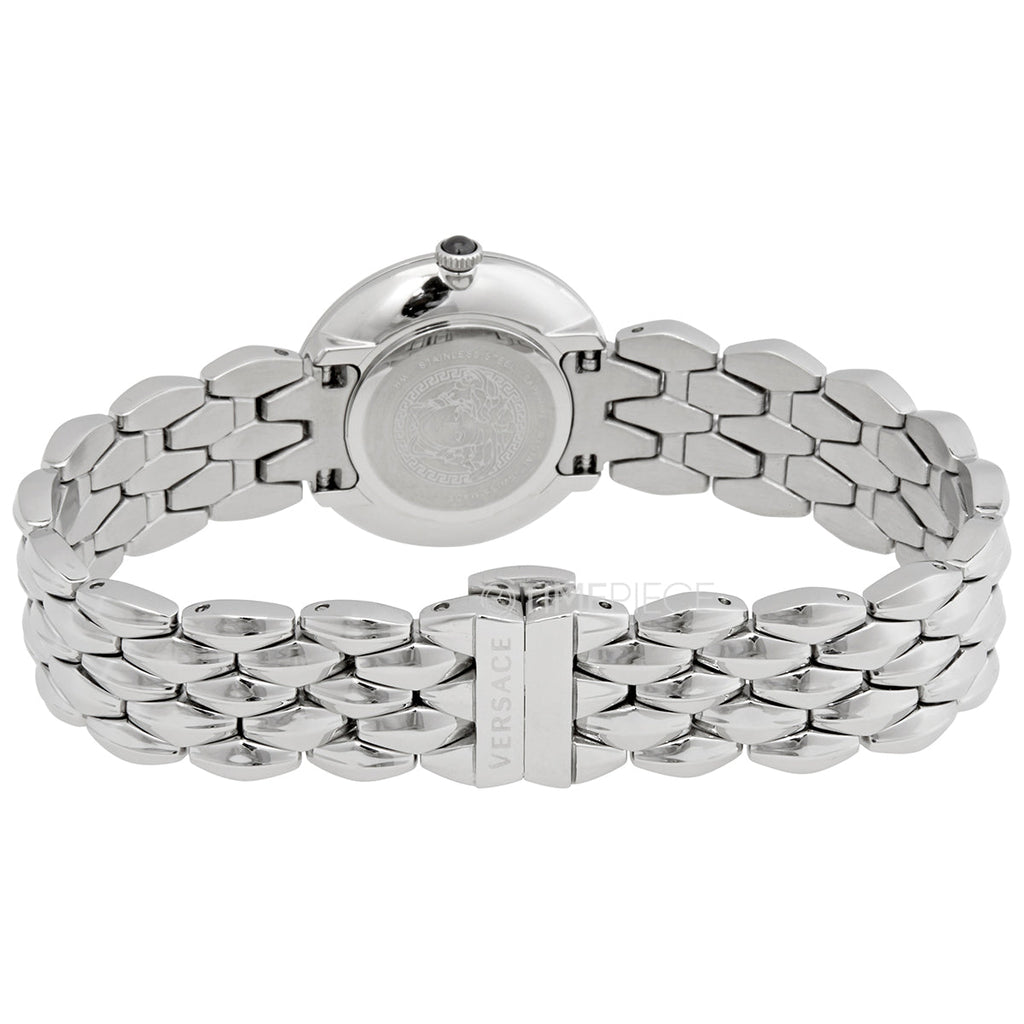 Versace V-Flare Quartz Black Dial Silver Steel Strap Watch for Women - VEBN00618 Buy Now By Versace