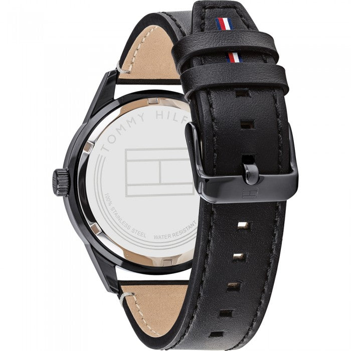 Tommy Hilfiger Austin Black Dial Black Leather Strap Watch for Men - 1791638 Buy Now By Tommy Hilfiger