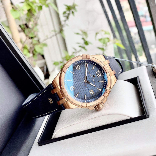 Maurice Lacroix Aikon Limited Edition Blue Dial Blue Leather Strap Watch For Men - AI6008-BRZ01-420-1 Buy Now By Maurice Lacroix