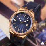 Maurice Lacroix Aikon Date Limited Edition Blue Dial Blue Leather Strap Watch For Men - AI1028-BRZ01-420-1 Buy Now By Maurice Lacroix