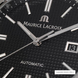 Maurice Lacroix Aikon Date Automatic Black Dial Black Leather Strap Watch For Men - AI6008-SS001-330-1 Buy Now By Maurice Lacroix