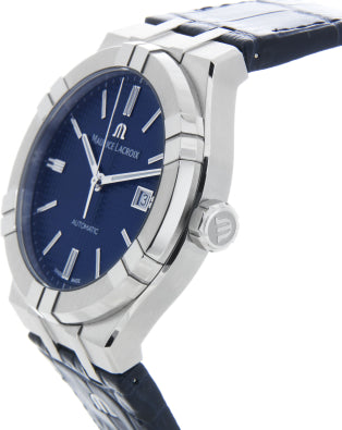 Maurice Lacroix Aikon Automatic Blue Dial Blue Leather Strap Watch For Men - AI6008-ss001-430-1 Buy Now By Maurice Lacroix