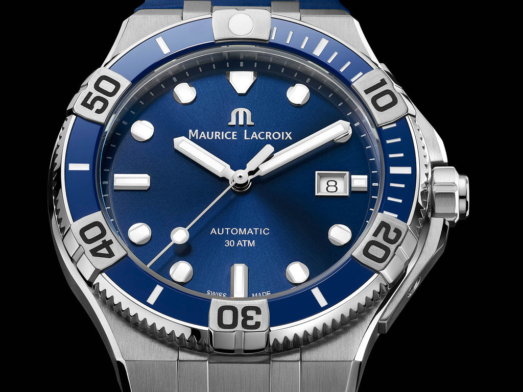 Maurice Lacroix Aikon Venturer Blue Dial Blue Rubber Strap Watch for Men - AI6058-SS001-430-1 Buy Now By Maurice Lacroix