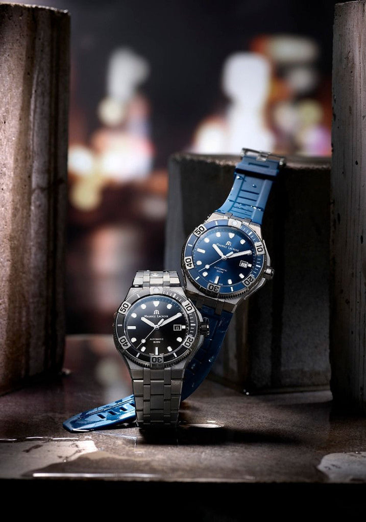 Maurice Lacroix Aikon Venturer Blue Dial Blue Rubber Strap Watch for Men - AI6058-SS001-430-1 Buy Now By Maurice Lacroix