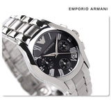 Emporio Armani Velente Chronograph Black Dial Silver Steel Strap Watch For Women - AR0674 Buy Now By Emporio Armani