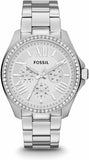 Fossil Cecile Chronograph Silver Dial Silver Steel Strap Watch for Women - AM4481 Buy Now By Fossil