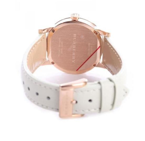 Burberry The City Diamonds White Dial White Leather Strap Watch for Women - BU9130 Buy Now By Burberry