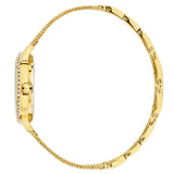Guess Chelsea Crystals Mother of Pearl White Dial Gold Mesh Bracelet Watch For Women - W0647L7 Buy Now By Guess