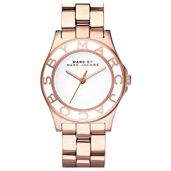 Marc Jacobs Blade White Dial Gold Steel Strap Watch for Women - MBM3075 Buy Now By Marc Jacobs