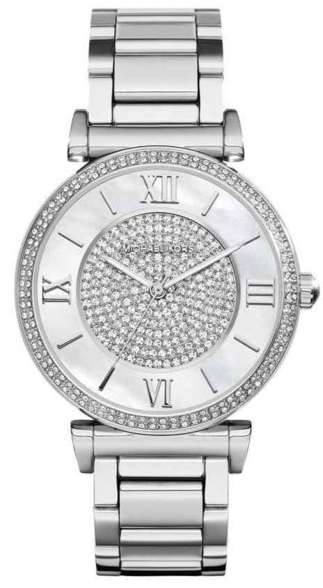 Michael Kors Catlin Silver Dial Silver Steel Strap Watch for Women - MK3355 Buy Now By Michael Kors