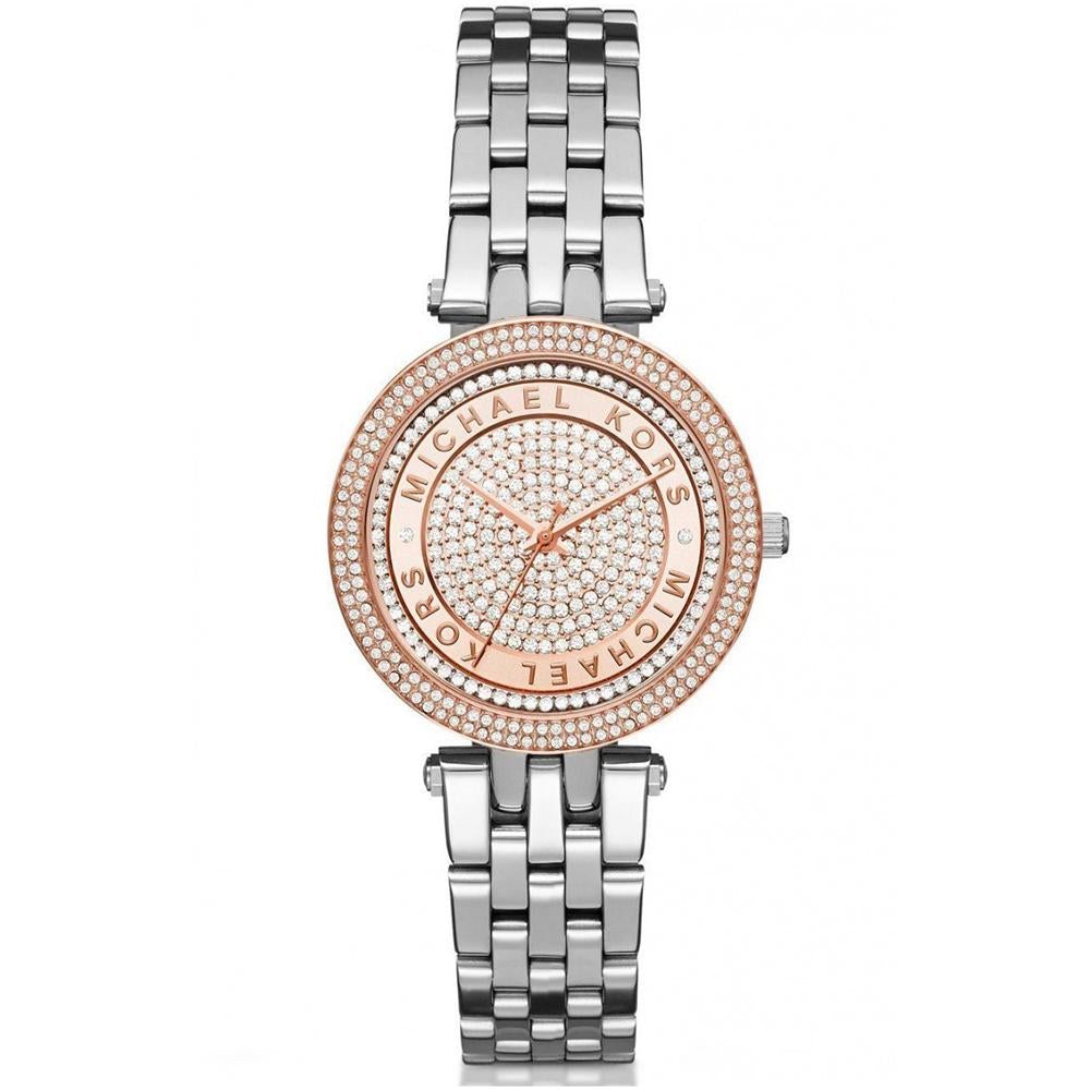 Michael Kors Darci Rose Gold Dial Silver Steel Strap Watch for Women - MK3446 Buy Now By Michael Kors