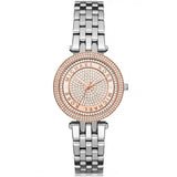 Michael Kors Darci Rose Gold Dial Silver Steel Strap Watch for Women - MK3446 Buy Now By Michael Kors