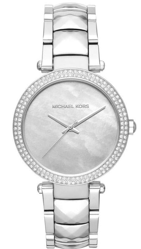 Michael Kors Parker Mother of Pearl Silver Steel Strap Watch for Women - MK6424 Buy Now By Michael Kors
