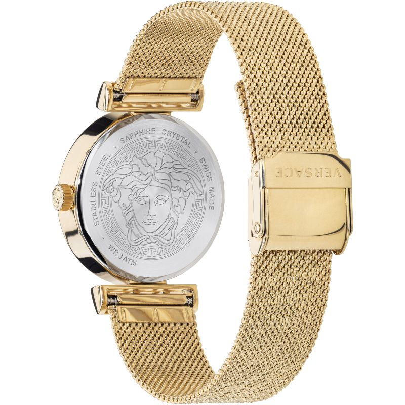 Versace Meander Greca White Dial Gold Mesh Bracelet Watch for Women - VELW00820 Buy Now By Versace