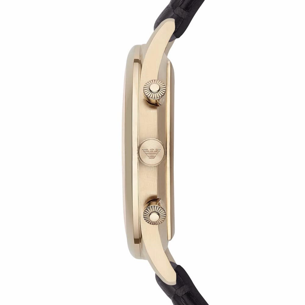 Emporio Armani Classic Chronograph White Dial Black Leather Strap Watch For Men - AR1892 Buy Now By Emporio Armani