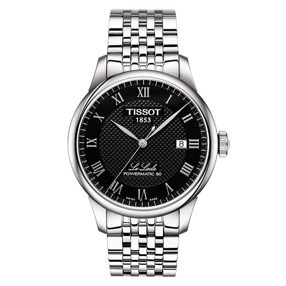 Tissot Le Locle Automatic Black Dial Silver Steel Strap Watch For Men - T41.1.483.53 Buy Now By Tissot
