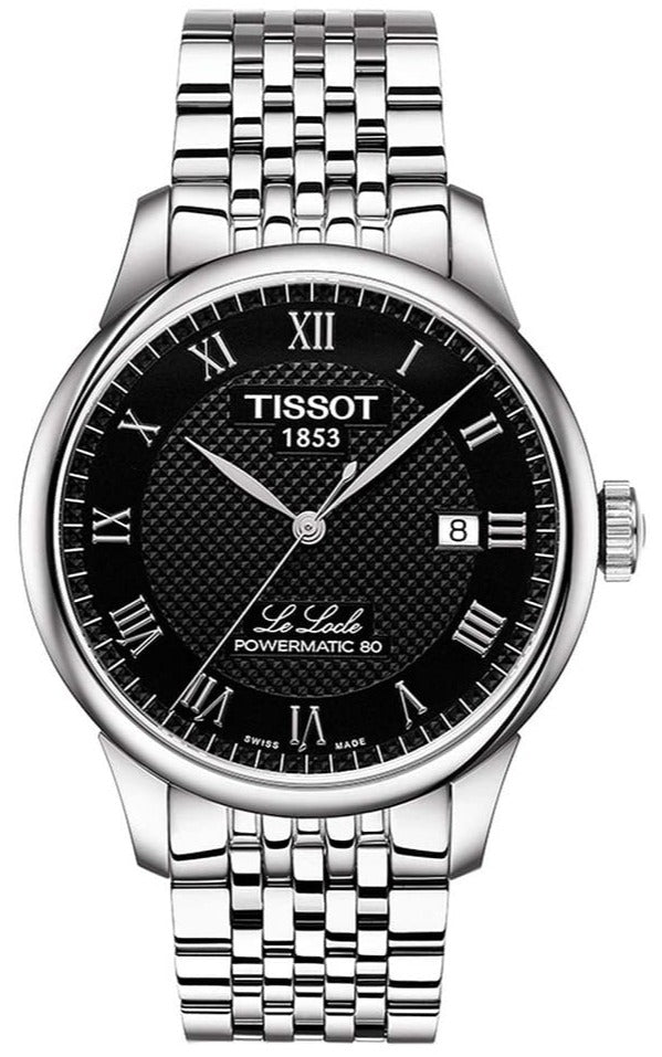 Tissot T Classic Le Locle Powermatic 80 Black Dial Silver Steel Strap Watch For Women - T41.1.483.53 Buy Now By Tissot