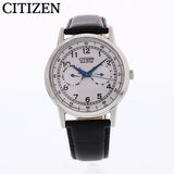 Citizen Eco Drive Silver Dial Black Leather Strap Watch For Men - AO9000-06B Buy Now By Citizen
