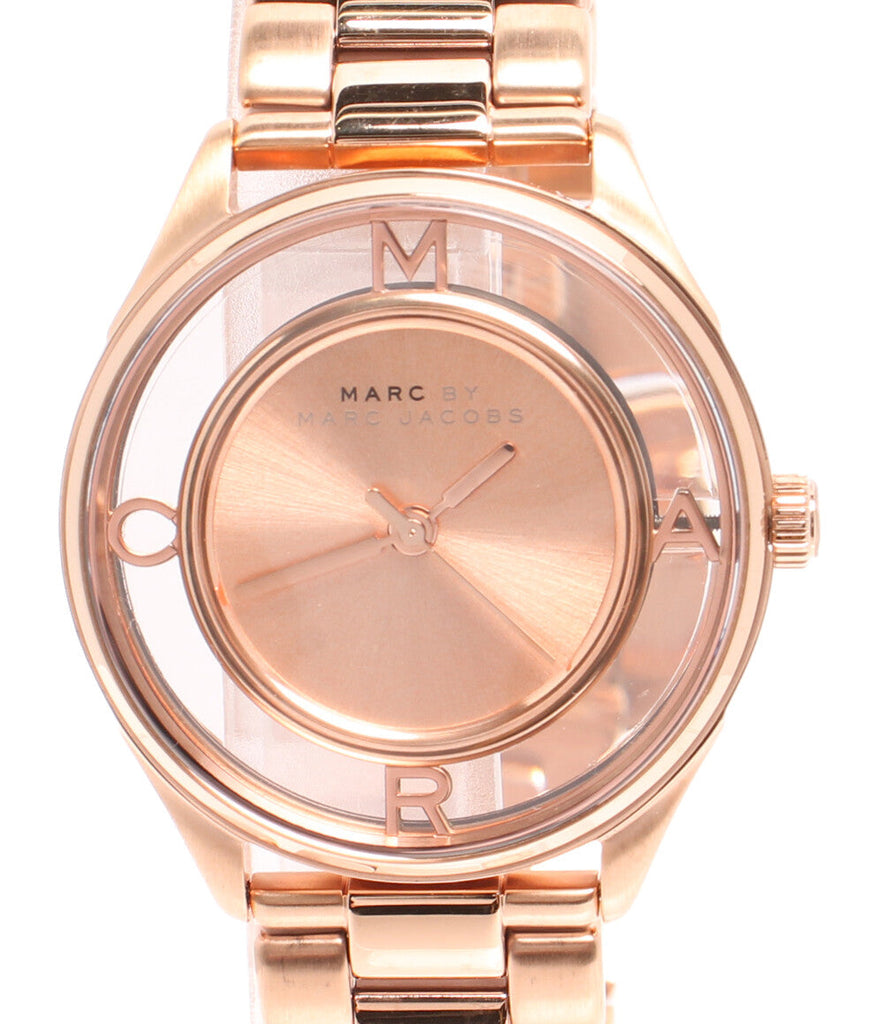 Marc Jacobs Tether Transparent Rose Gold Dial Rose Gold Steel Strap Watch for Women - MBM3414 Buy Now By Marc Jacobs