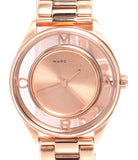 Marc Jacobs Tether Transparent Rose Gold Dial Rose Gold Steel Strap Watch for Women - MBM3414 Buy Now By Marc Jacobs