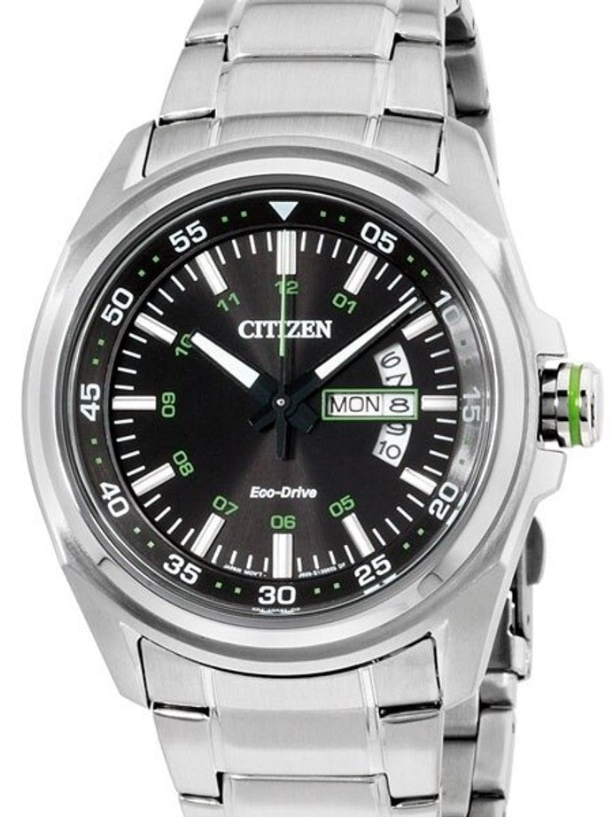 Citizen Eco Drive Urban Black Dial Silver Stainless Steel Watch For Men - AW0020-59EB Buy Now By Citizen