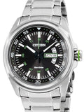 Citizen Eco Drive Urban Black Dial Silver Stainless Steel Watch For Men - AW0020-59EB Buy Now By Citizen