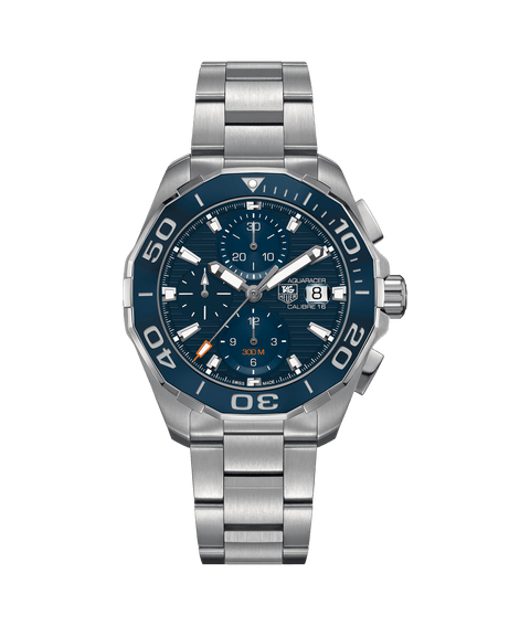 Tag Heuer Aquaracer Calibre 16 43mm Blue Dial Silver Steel Strap Watch for Men - CAY211B.BA0927 Buy Now By Tag Heuer