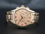 Emporio Armani Valente Chronograph Rose Gold Dial Rose Gold Steel Strap Watch For Men - AR0365 Buy Now By Emporio Armani