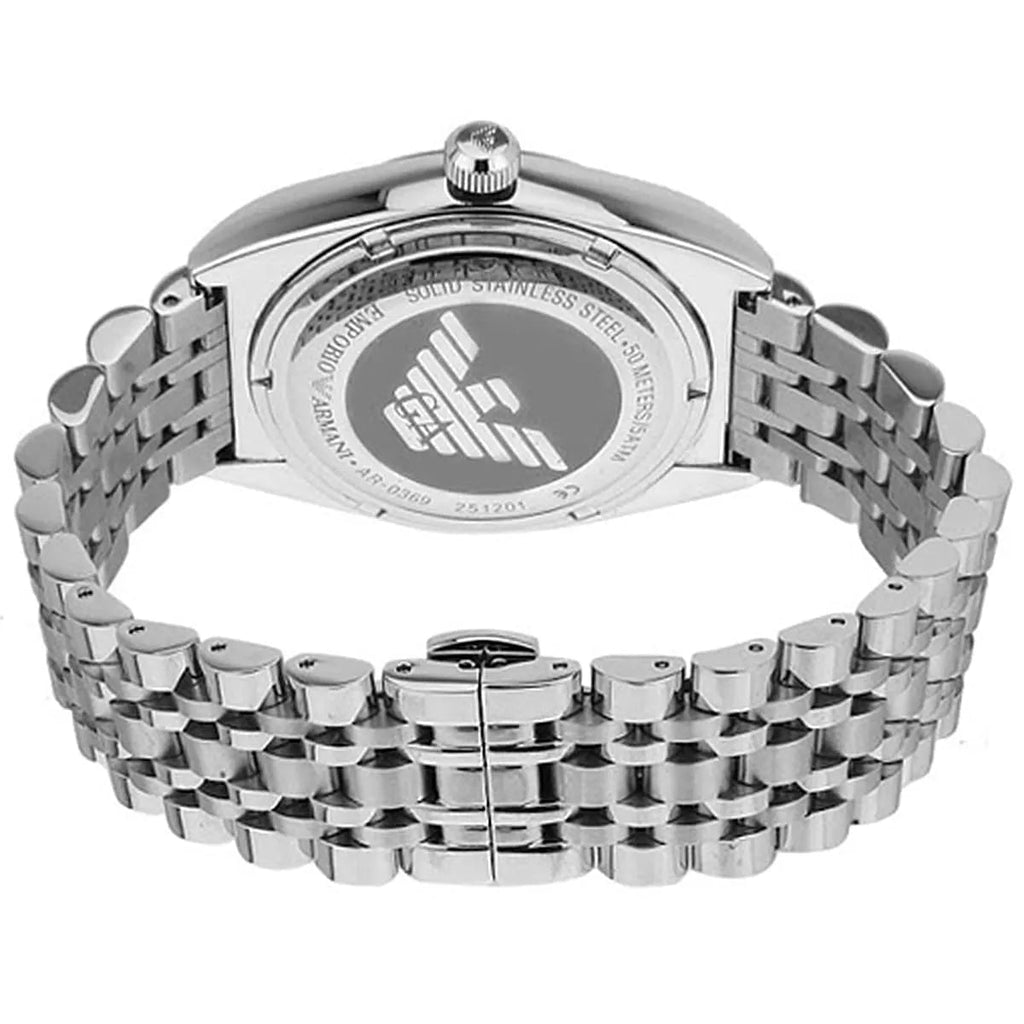 Emporio Armani Classic Analog Black Dial Silver Steel Strap Watch For Men - AR0369 Buy Now By Emporio Armani