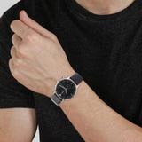 Emporio Armani Gianni Chronograph Black Dial Black Leather Strap Watch For Men - AR0397 Buy Now By Emporio Armani