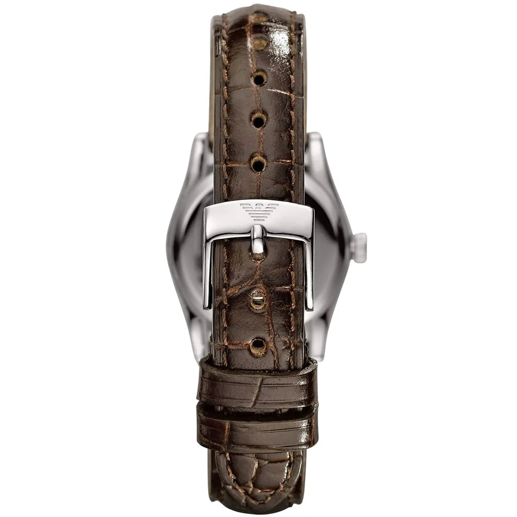 Emporio Armani Classic Quartz Beige Dial Brown Leather Strap Watch For Men - AR0646 Buy Now By Emporio Armani