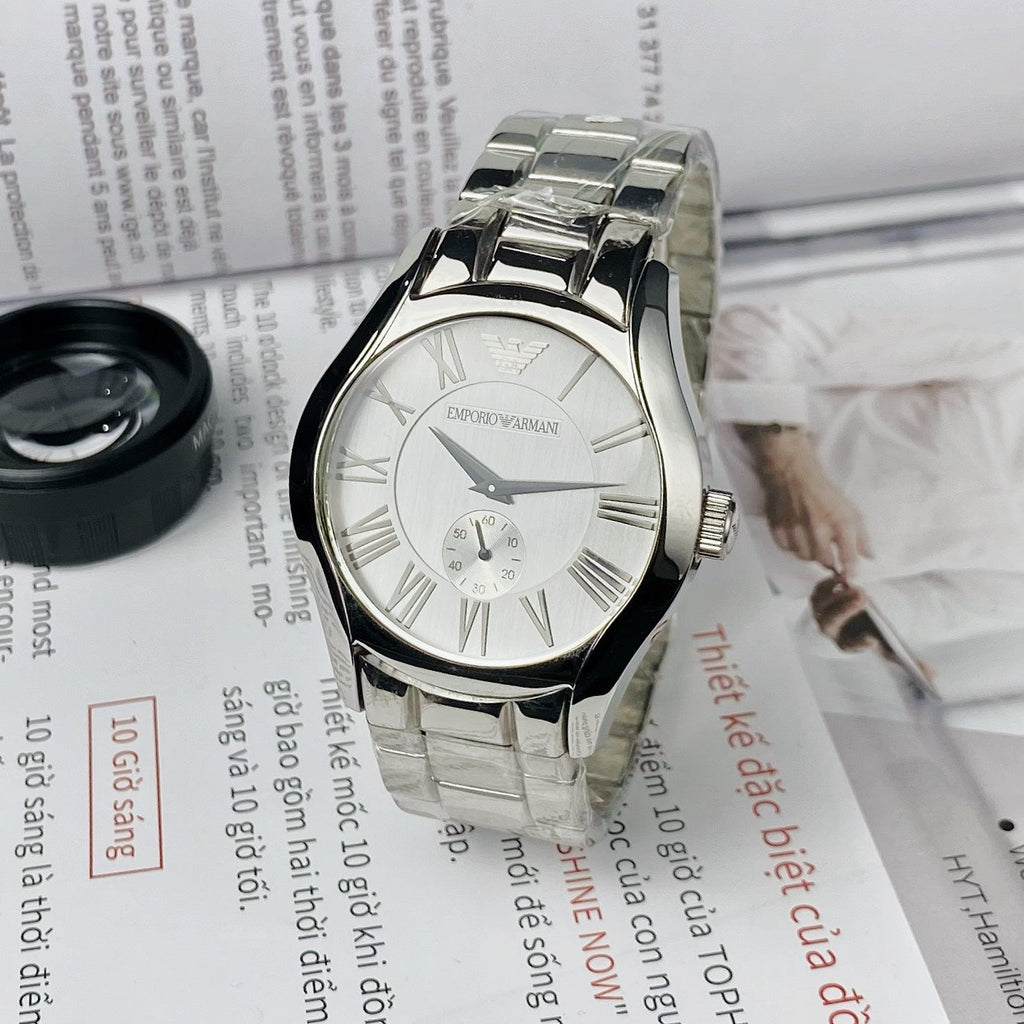 Emporio Armani Classic Quartz Silver Dial Silver Steel Strap Watch For Men - AR0647 Buy Now By Emporio Armani