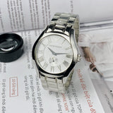 Emporio Armani Classic Quartz Silver Dial Silver Steel Strap Watch For Men - AR0647 Buy Now By Emporio Armani
