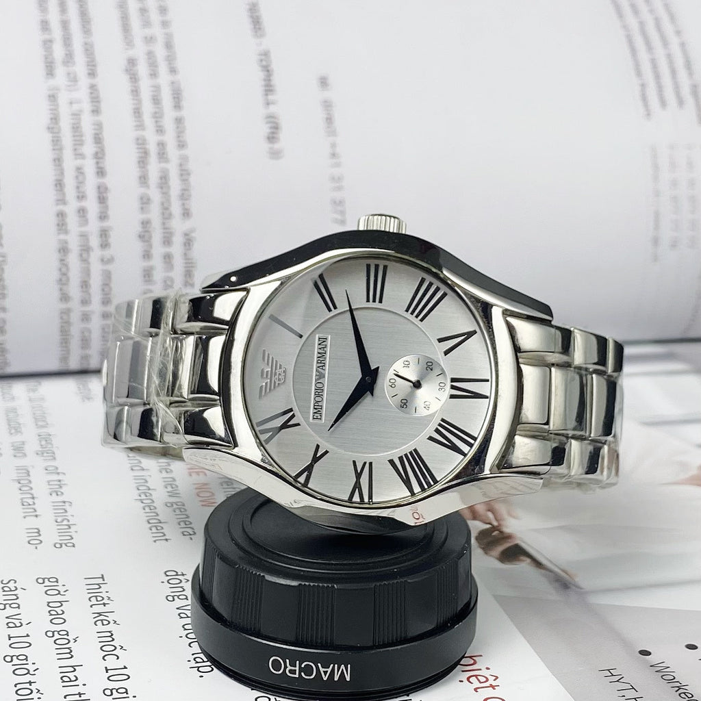 Emporio Armani Classic Quartz Silver Dial Silver Steel Strap Watch For Men - AR0647 Buy Now By Emporio Armani