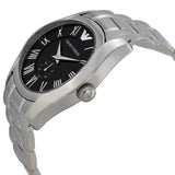 Emporio Armani Valente Black Dial Silver Steel Strap Watch For Men - AR0680 Buy Now By Emporio Armani