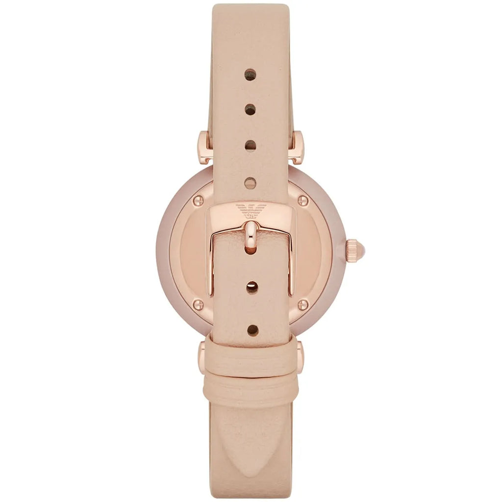 Emporio Armani Gianni T-Bar Quartz Rose Gold Dial Pink Leather Strap Watch For Women - AR11001 Buy Now By Emporio Armani