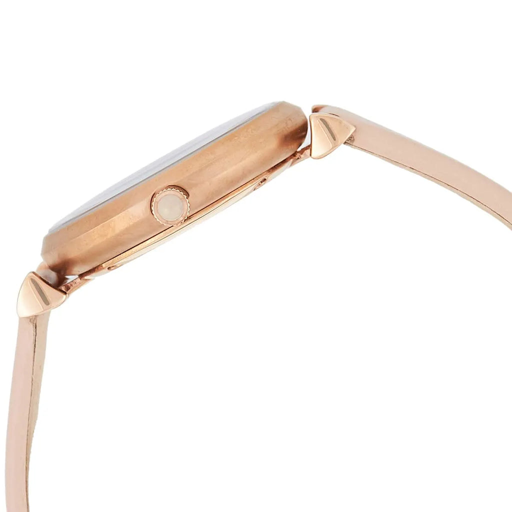 Emporio Armani Gianni T-Bar Quartz Rose Gold Dial Pink Leather Strap Watch For Women - AR11001 Buy Now By Emporio Armani