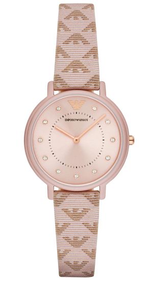 Emporio Armani Kappa Quartz Rose Gold Dial Pink Leather Strap Watch For Women - AR11010 Buy Now By Emporio Armani