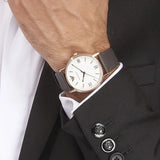 Emporio Armani Dress Quartz White Dial Brown Leather Strap Watch For Men - AR11011 Buy Now By Emporio Armani