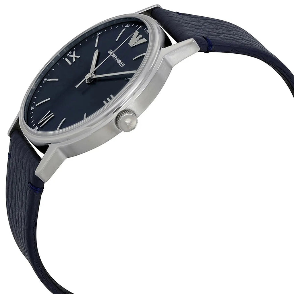 Emporio Armani Kappa Quartz Blue Dial Blue Leather Strap Watch For Women - AR11012 Buy Now By Emporio Armani