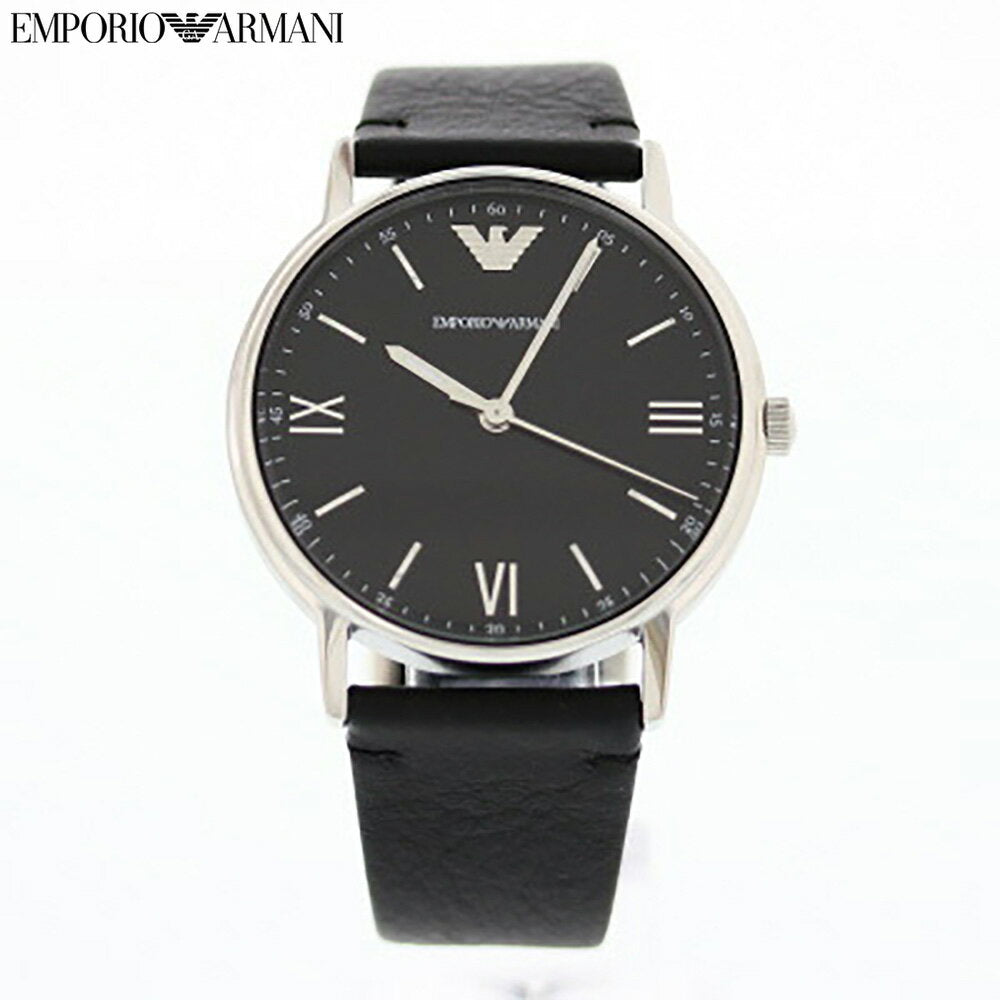 Emporio Armani Kappa Analog Quartz Black Dial Black Leather Strap Watch For Men - AR11013 Buy Now By Emporio Armani