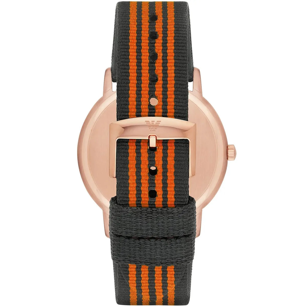 Emporio Armani Kappa Quartz Grey Dial Two Tone Nylon Strap Watch For Men - AR11014 Buy Now By Emporio Armani