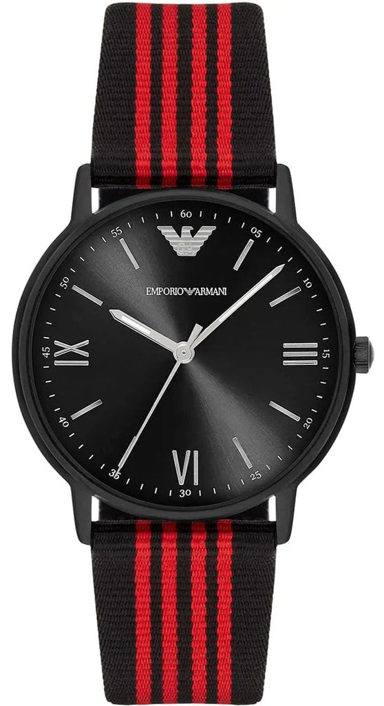 Emporio Armani Kappa Black Dial Two Tone NATO Strap Watch For Men - AR11015 Buy Now By Emporio Armani