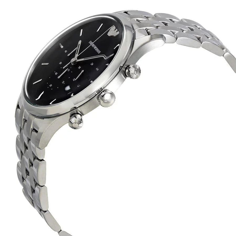 Emporio Armani Chronograph Black Dial Silver Steel Strap Watch For Men - AR11017 Buy Now By Emporio Armani