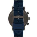 Emporio Armani Luigi Chronograph Black Dial Blue Rubber Strap Watch For Men - AR11023 Buy Now By Emporio Armani