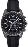 Emporio Armani Giovanni Chronograph Black Dial Black Rubber Strap Watch For Men - AR11028 Buy Now By Emporio Armani