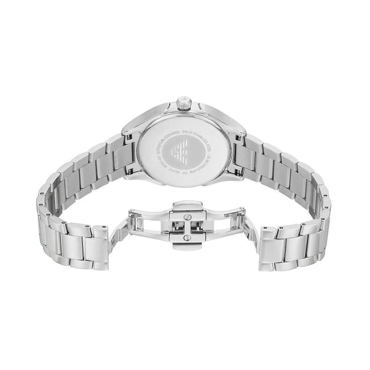 Emporio Armani Valeria Quartz Mother of Pearl Dial Silver Steel Strap Watch For Women - AR11030 Buy Now By Emporio Armani