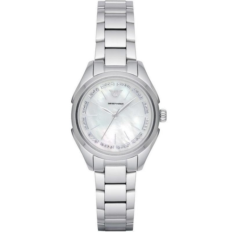 Emporio Armani Valeria Quartz Mother of Pearl Dial Silver Steel Strap Watch For Women - AR11030 Buy Now By Emporio Armani