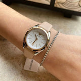 Emporio Armani Valeria Quartz White Dial Beige Leather Strap Watch For Women - AR11031 Buy Now By Emporio Armani